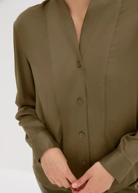 Chemisier fluide en satin, bonprix