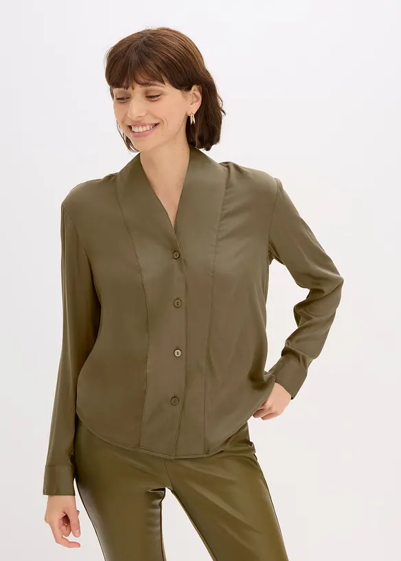 Chemisier fluide en satin, bonprix