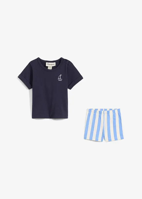 T-shirt et short bébé 100% coton (ens. 2 pces), bonprix