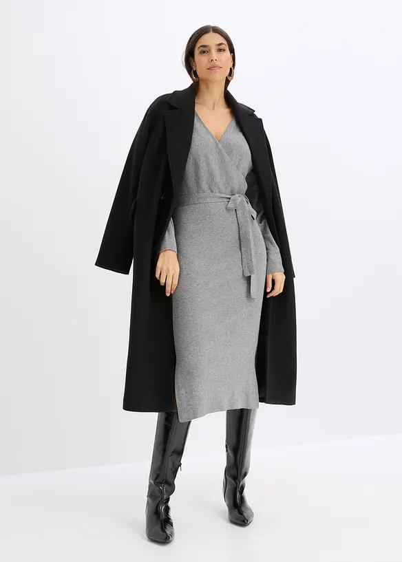 Robe fluide en maille de viscose m&eacute;lang&eacute;e, bonprix
