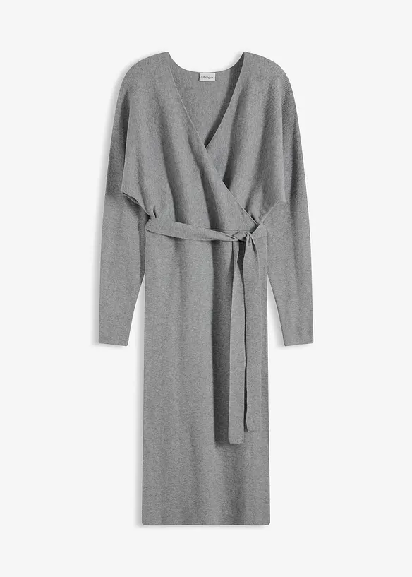 Robe fluide en maille de viscose m&eacute;lang&eacute;e, bonprix