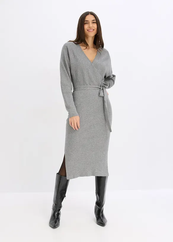 Robe fluide en maille de viscose m&eacute;lang&eacute;e, bonprix