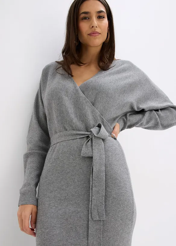 Robe fluide en maille de viscose m&eacute;lang&eacute;e, bonprix