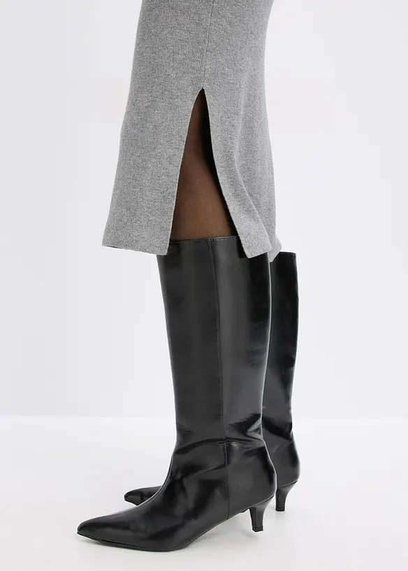 Robe fluide en maille de viscose m&eacute;lang&eacute;e, bonprix