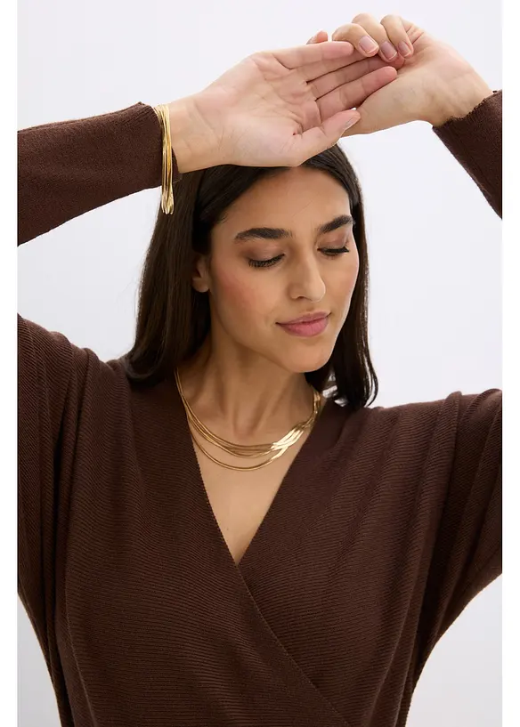 Robe pull fluide en viscose mélangée, bonprix