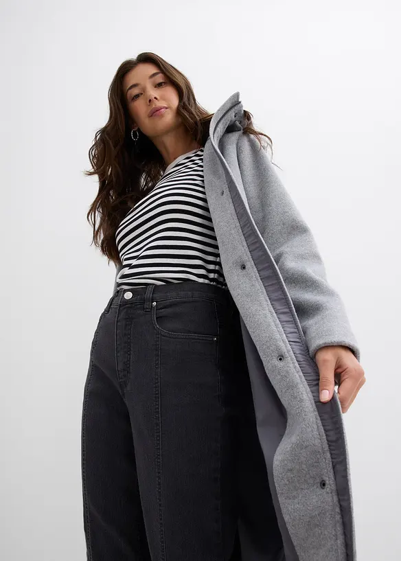 Jean mom taille haute, extensible, bonprix