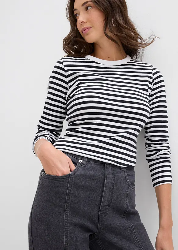 Jean mom taille haute, extensible, bonprix