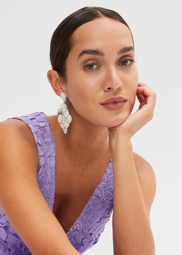 Robe en dentelle avec empiècement au crochet, bonprix