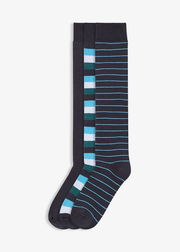 Lot de 3 paires de chaussettes hautes thermiques avec intérieur en éponge douce, bonprix