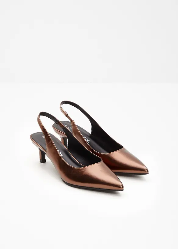Escarpins slingback à petit talon fin, bonprix
