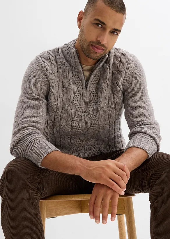 Pull camionneur à motif torsadé, bonprix