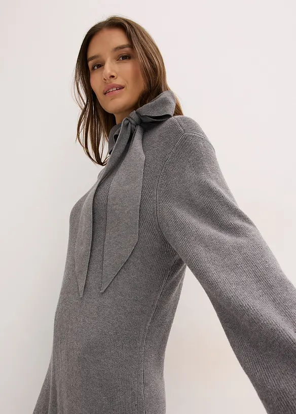 Robe en maille avec nœud, bonprix