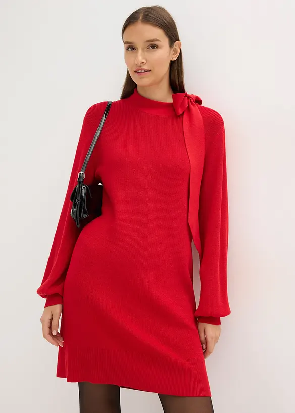 Robe en maille avec nœud, bonprix