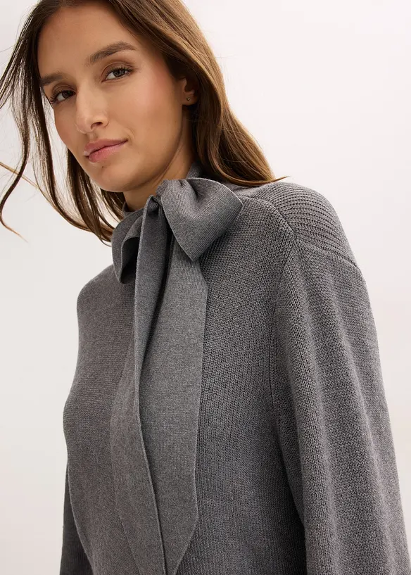 Robe en maille avec nœud, bonprix