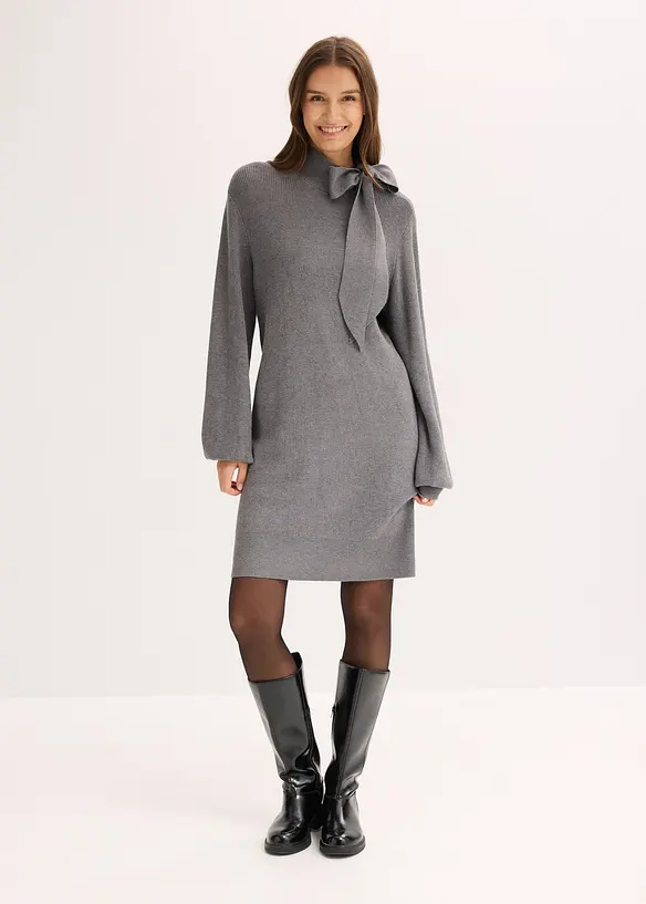 Robe en maille avec nœud, bonprix