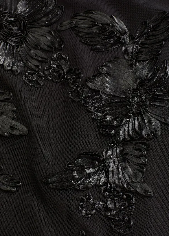 Robe longue avec broderies florales, bonprix