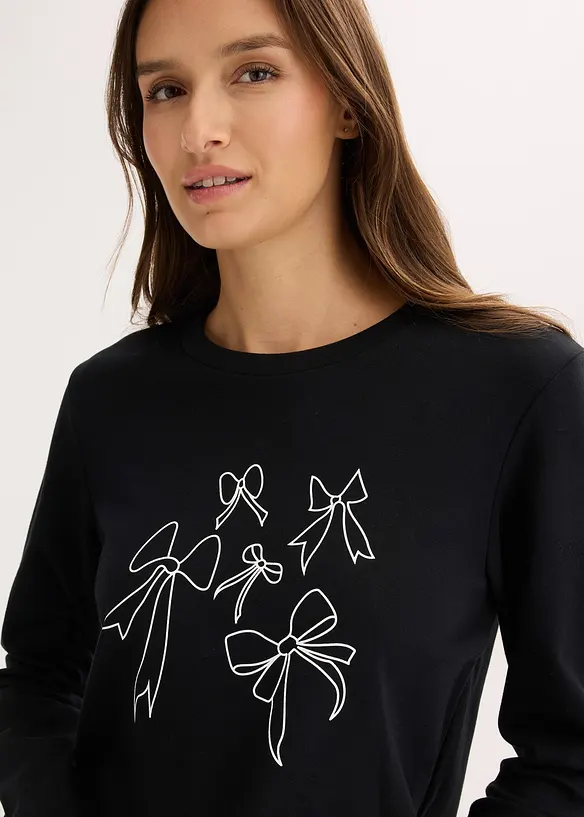 T-shirt manches longues 100% coton, bonprix