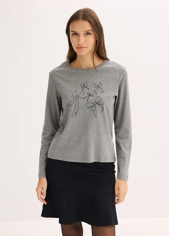 T-shirt manches longues 100% coton, bonprix