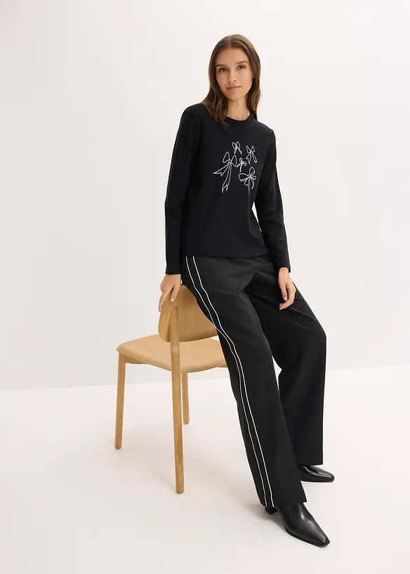 T-shirt manches longues 100% coton, bonprix