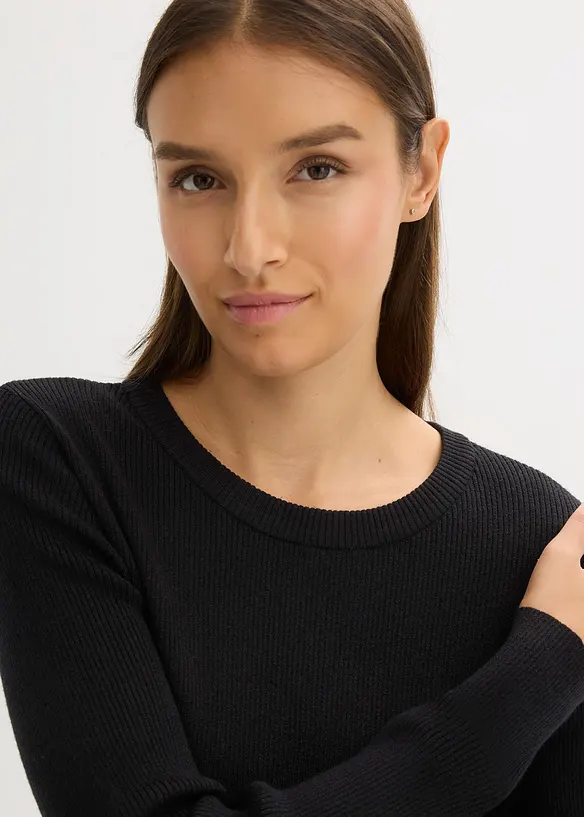 Pull doux en fine maille de viscose mélangée, bonprix