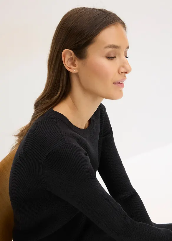 Pull doux en fine maille de viscose mélangée, bonprix