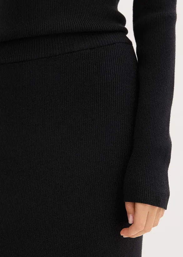 Jupe douce en fine maille de viscose mélangée, bonprix