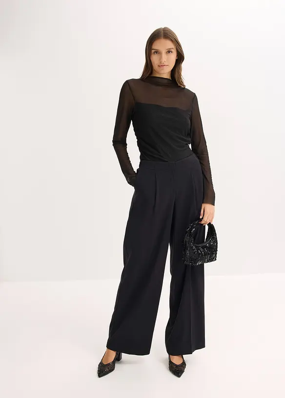 T-shirt manches longues en mesh délicat, bonprix