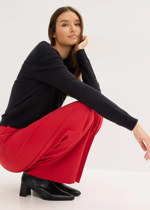 Pull oversize à encolure Bardot, bonprix