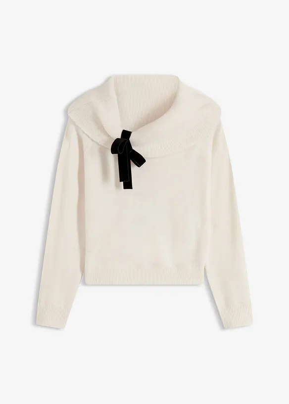 Pull oversize à encolure Bardot, bonprix