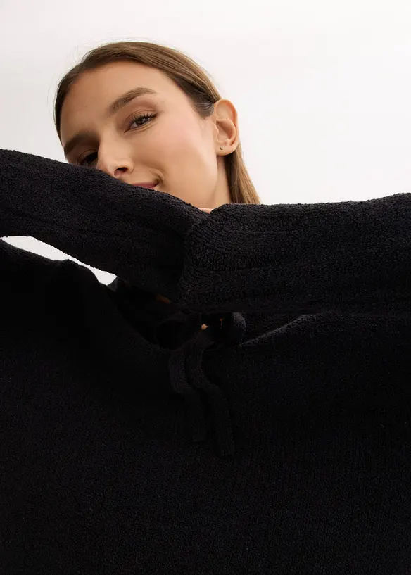Pull en grosse maille avec lien &agrave; nouer, bonprix
