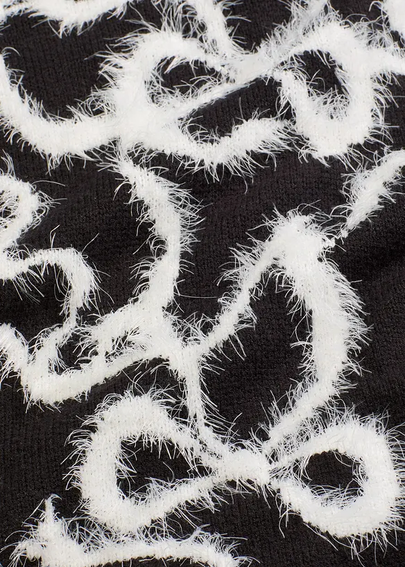 Pull doux en jacquard, viscose mélangée, bonprix