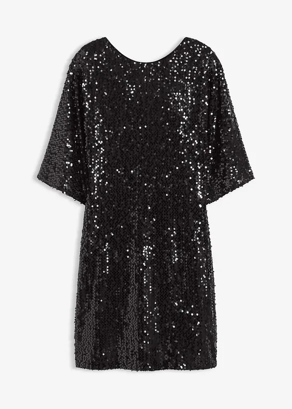 Robe à sequins et détail nœud, bonprix