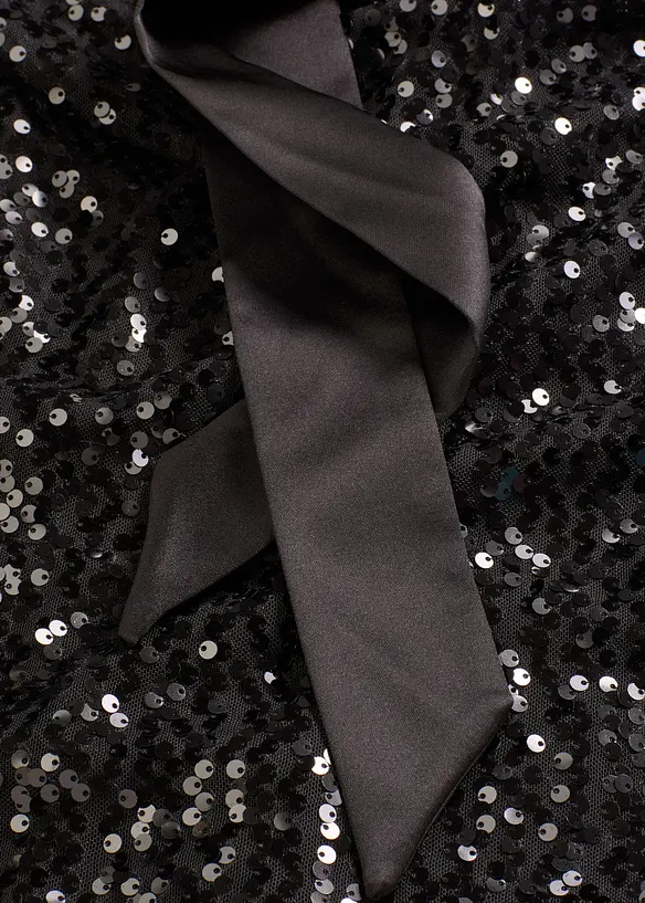 Robe à sequins et détail nœud, bonprix