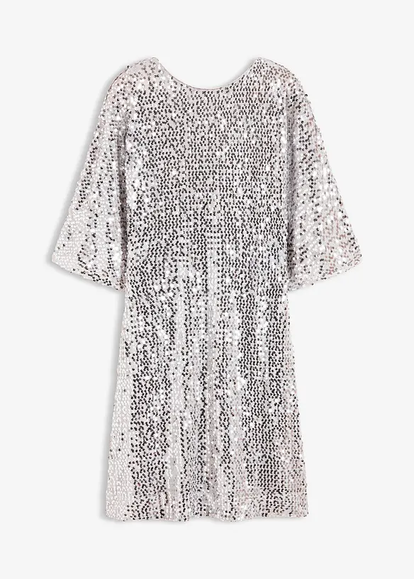 Robe à sequins et détail nœud, bonprix
