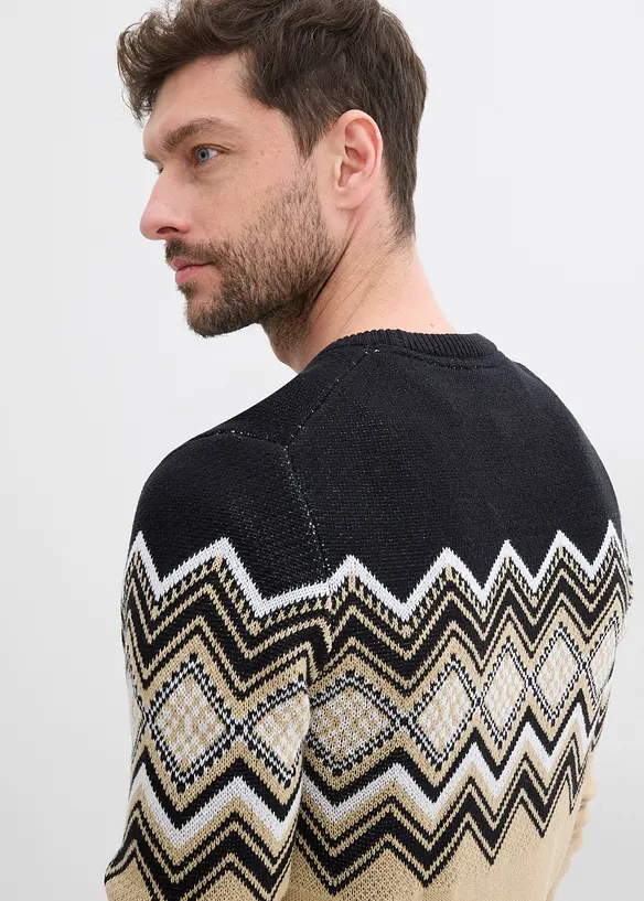Pull doux à motif norvégien, bonprix
