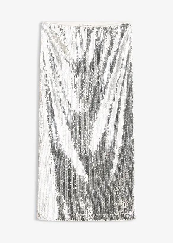 Jupe midi à sequins, bonprix