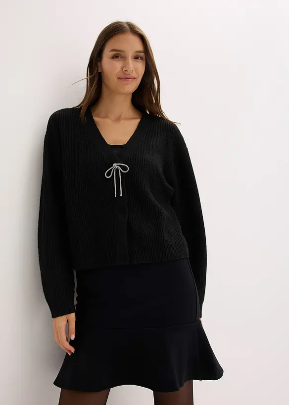 Gilet court en maille, bonprix