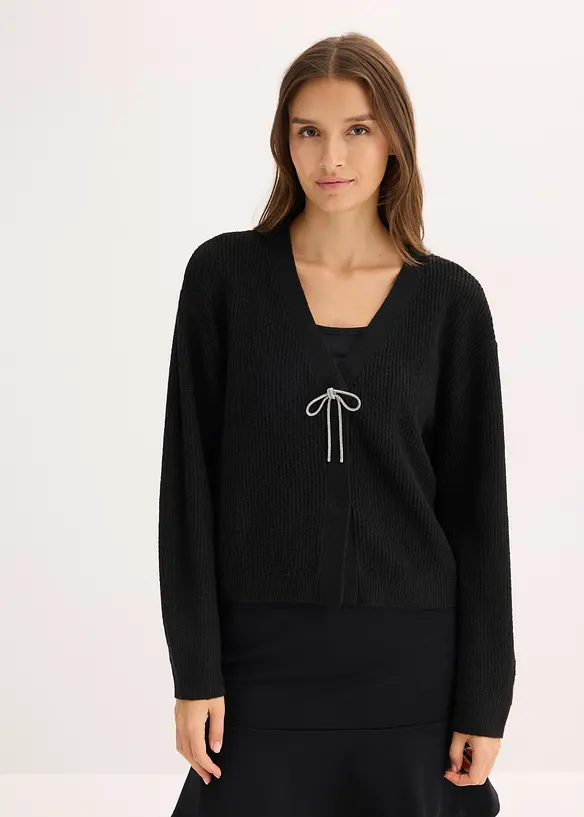 Gilet court en maille, bonprix