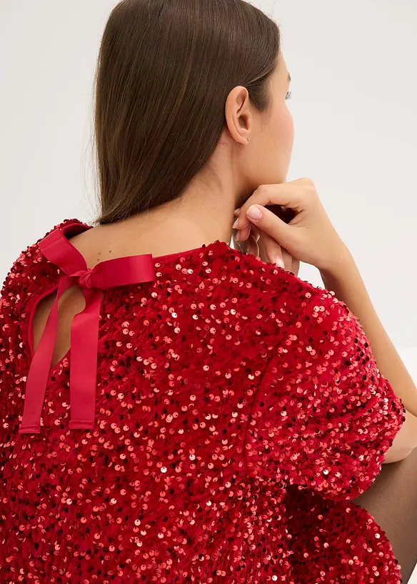 Robe courte à sequins, bonprix