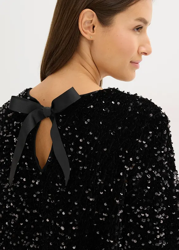 Robe courte à sequins, bonprix