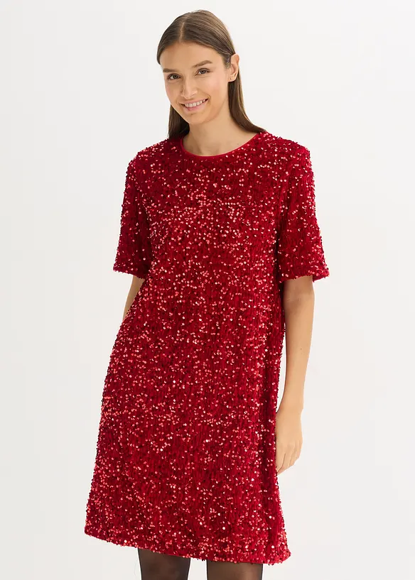 Robe courte à sequins, bonprix