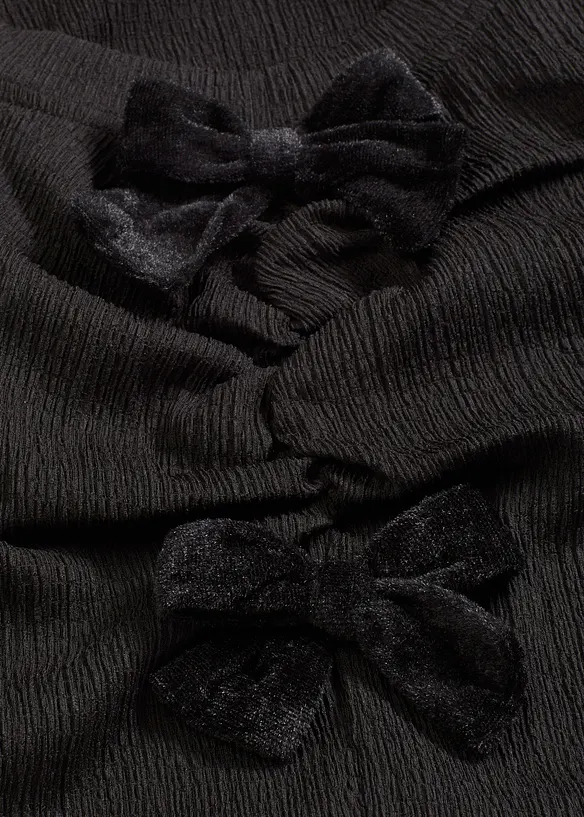 T-shirt manches longues en crêpe texturé, bonprix