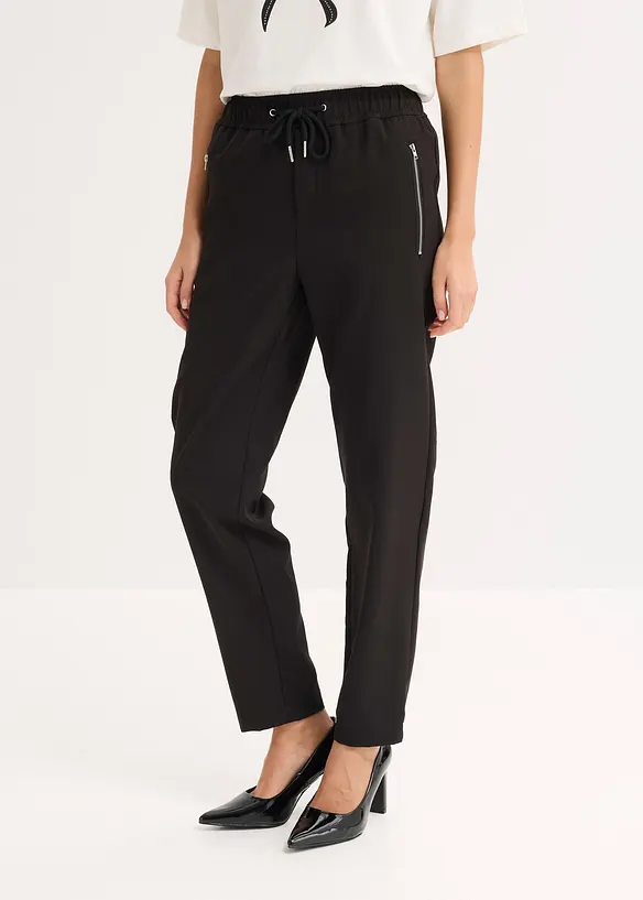 Pantalon jogger avec taille élastiquée, bonprix