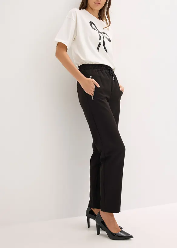 Pantalon jogger avec taille élastiquée, bonprix