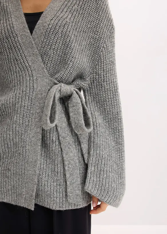 Gilet cache-cœur oversize, bonprix