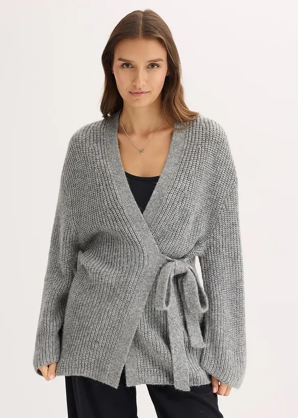 Gilet cache-cœur oversize, bonprix