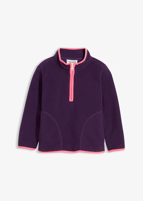 Pull polaire doux avec détails contrastants, bonprix