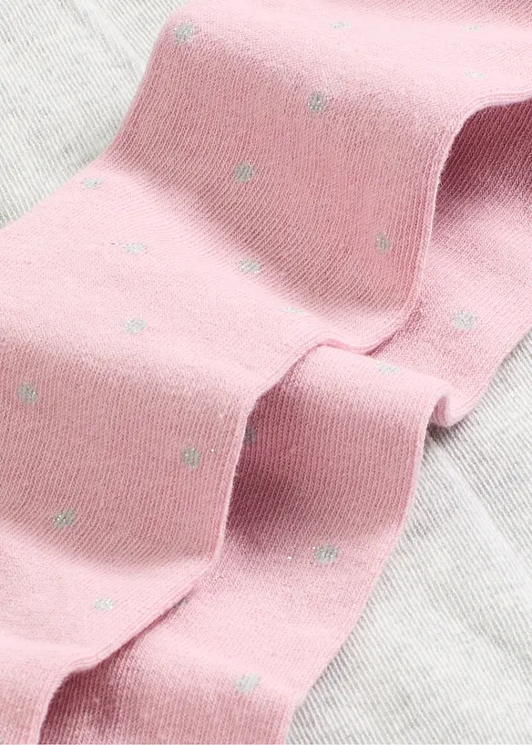 Lot de 2 collants pour enfant à pois brillants, bonprix