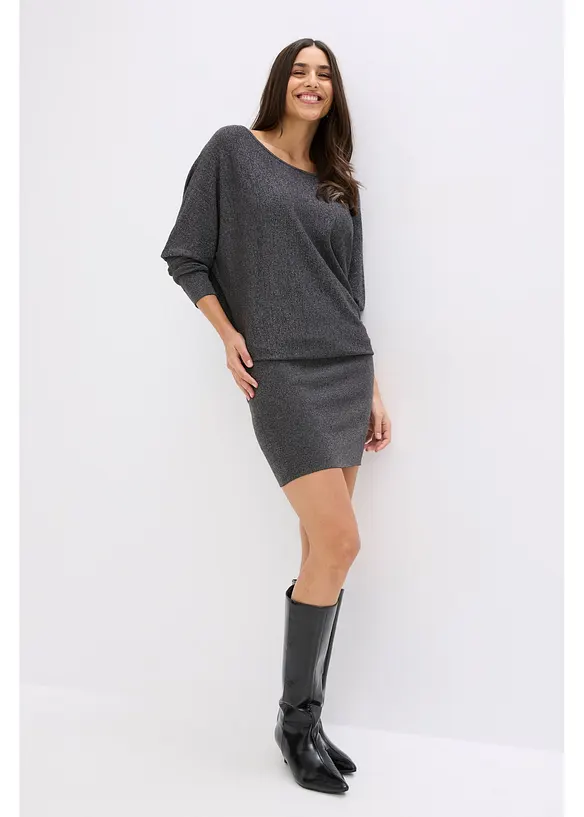 Robe fluide en maille de viscose mélangée, bonprix