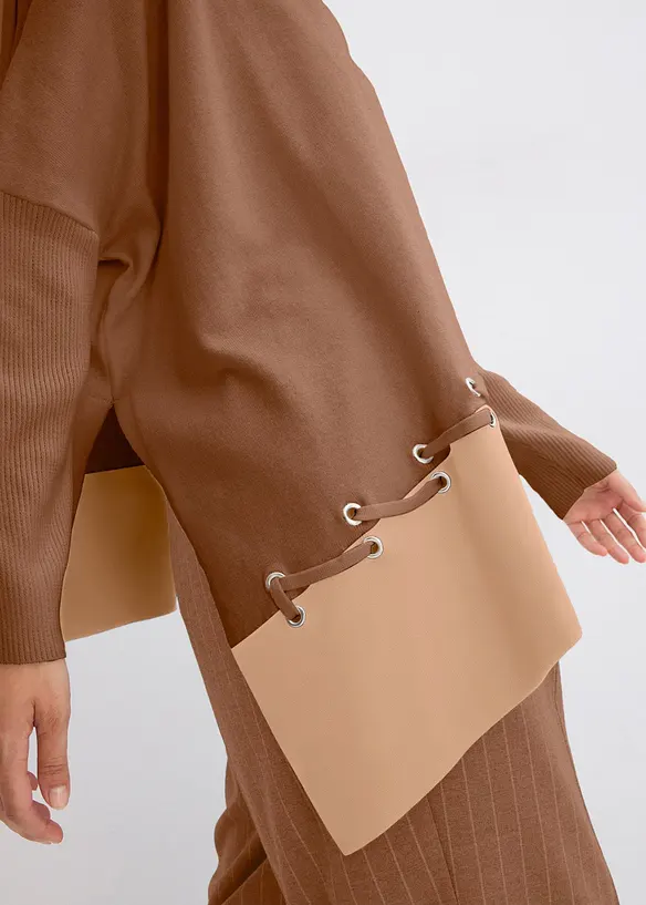 Pull poncho en fine maille, bonprix